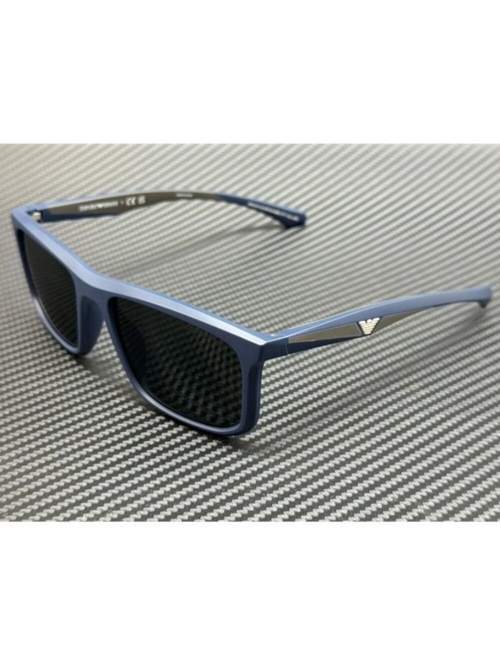 New Emporio Armani Men Matte Blue Sunglasses 57-18-145